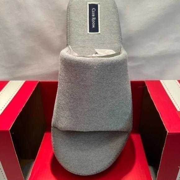 Men’s Club Room slide on slippers SIZE 6/7 SMALL GRAY - can be unisex NEW - Picture 6 of 6